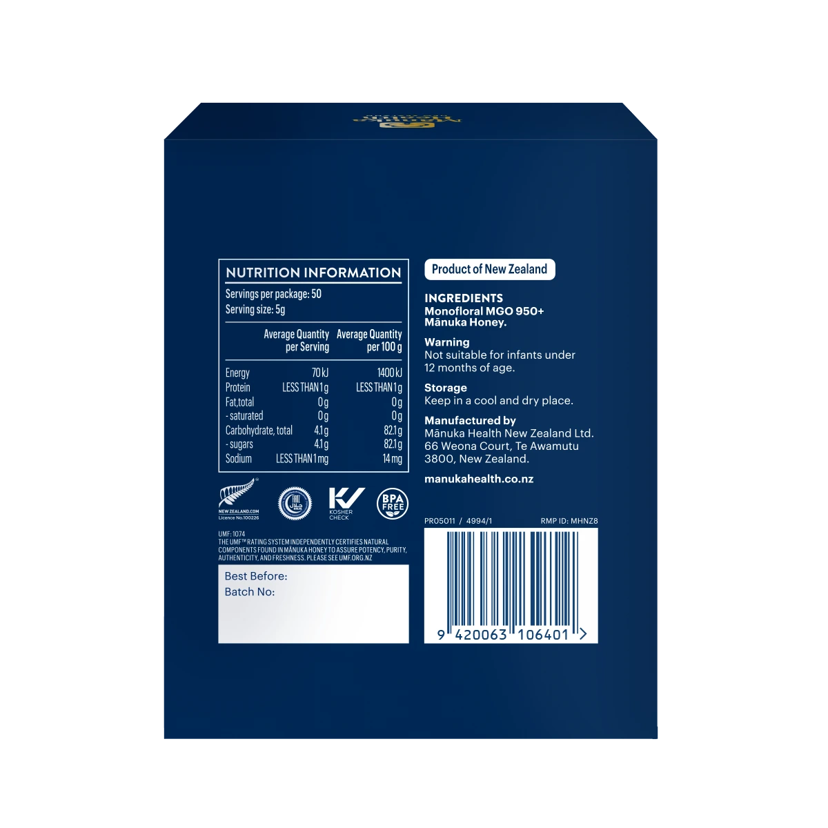 Miel de Manuka MGO 950+ (UMF 22+) - Édition Limitée